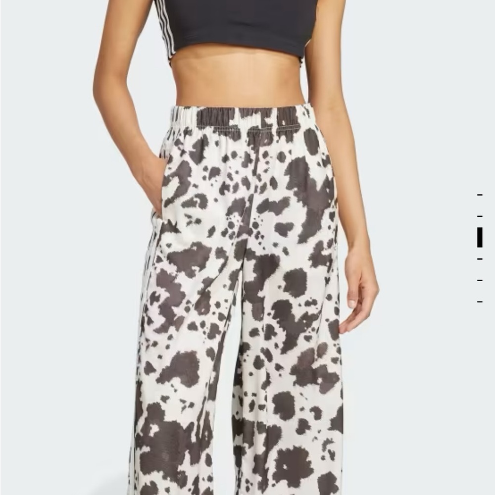 Adidas cow print Wide Leg Pants